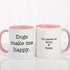 Personalized Coffee Mug 11 oz Pink - Pet Expressions