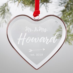 Personalized Bronze Wedding Ornament - Sparkling Love