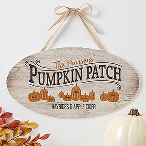 Personalized Halloween Sign - Family Pumpkin Patch