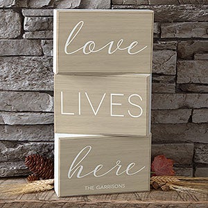 Personalized Shelf Decor 3pc - Love Lives Here