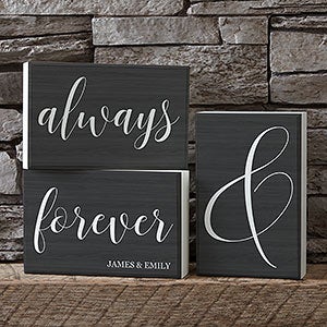 Personalized Shelf Decor - Always & Forever