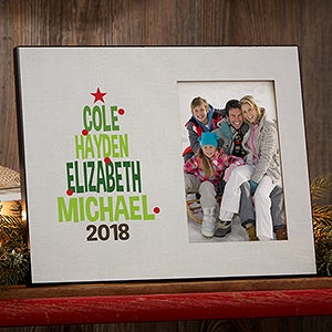 Christmas Tree Personalized Family Picture Frame