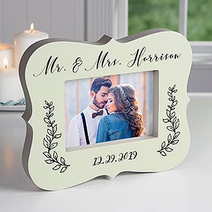 Personalized Block Picture Frame - Wedded Bliss