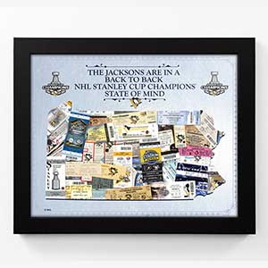 Pittsburgh Penguins Champions Personalized Sports Print