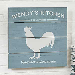 Personalized Wooden Slat Sign 12x12 Farmhouse Kitchen