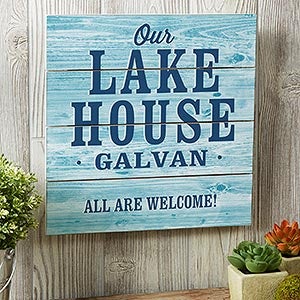 Home Away From Home 12x12 Personalized Shiplap Signs