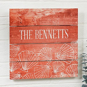 Coastal Home 12x12 Personalized Wood Plank Signs