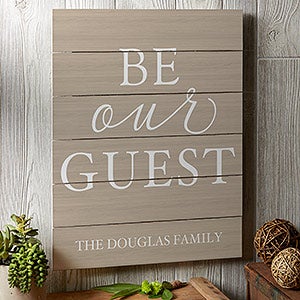 Guest Room 16x20 Personalized Wood Plank Sign