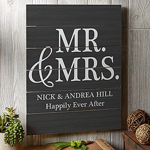 Mr & Mrs 16x20 Personalized Wood Plank Sign