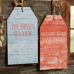 Coastal Home Personalized Wood Tags