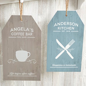 Farmhouse Kitchen Personalized Wood Tags