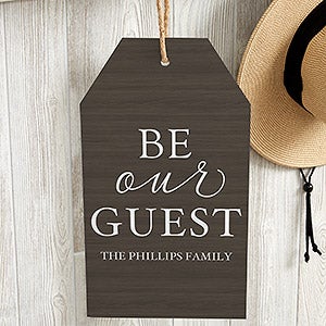 Personalized Wall Art Wood Tag - Be Our Guest