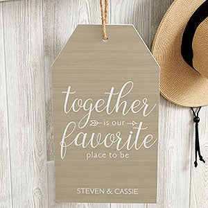 Personalized Wood Wall Tags - Together is