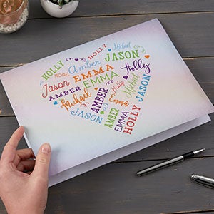 Personalized Oversized Greeting Card - Word Art