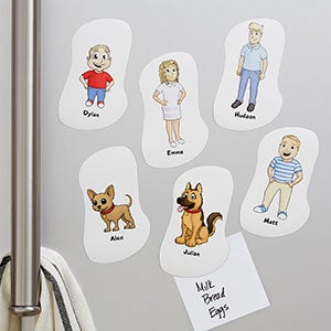 Our Family Characters Personalized Magnets