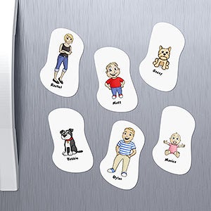 Our Family Characters Personalized Magnets