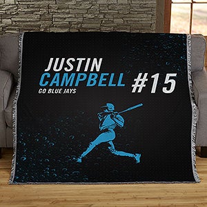 Sports Enthusiast Personalized 56x60 Woven Throw