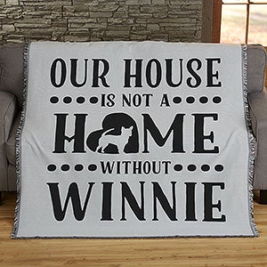 Our Pet Home Personalized 56x60 Woven Throw