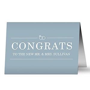 Personalized Wedding Greeting Cards - Congrats