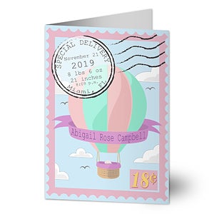 Personalized Baby Girl Card - Special Delivery