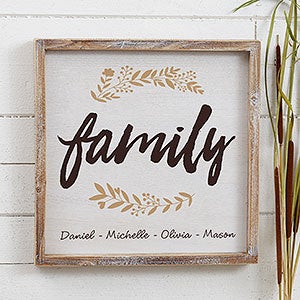 Cozy Home 12x12 Personalized Barnwood Wall Art