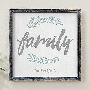 Cozy Home Personalized Blackwashed Wood Wall Art - 12x12