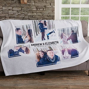 Personalized Sweatshirt Photo Blanket - 6 Photos