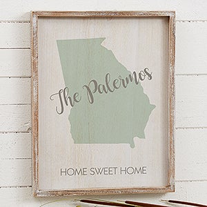 State Pride 14x18 Personalized Barnwood Wall Art