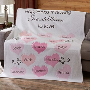 Happiness Is... Personalized 50x60 Sweatshirt Blanket