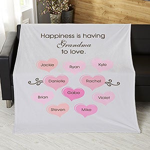 Happiness Is... Personalized 50x60 Fleece Blanket