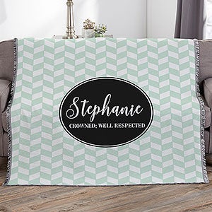 Patterned Name Meaning Personalized 50x60 Woven Blanket