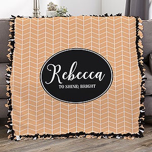 Patterned Name Meaning Personalized 50x60 Tie Blanket