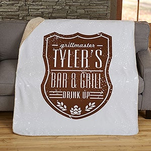 Beer Label Personalized 50x60 Sherpa Blanket