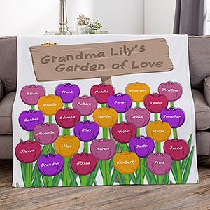 Grandma's Garden 50x60 Personalized Sweatshirt Blanket