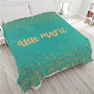 Sparkling Name Personalized 90x108 Plush King Fleece Blanket