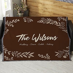 Cozy Home Personalized 50x60 Woven Throw