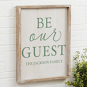 Be Our Guest 14x18 Custom Barnwood Wall Art