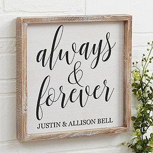 Always & Forever 12x12 Custom Barnwood Wall Art