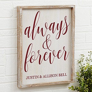 Always & Forever 14x18 Custom Barnwood Wall Art