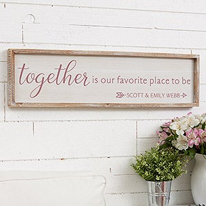 Personalized Barnwood Wall Art - Together