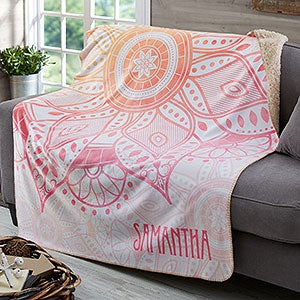 Mandala Personalized 50x60 Sherpa Blanket