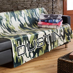 Personalized 50x60 Fleece Camo Blanket