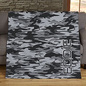 Personalized 50x60 Sweatshirt Camo Blanket