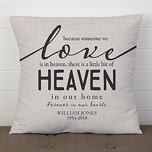 Heaven In Our Home Personalized 18 Throw Pillow