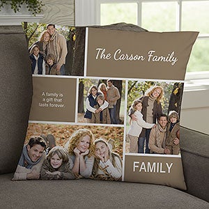 Family Love 18 Photo Collage Throw Pillow