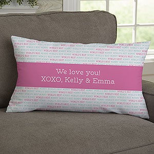 Love You This Much Personalized Lumbar Throw Pillow