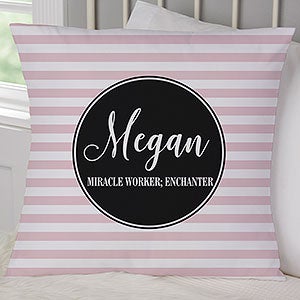 Patterned Name Meaning Personalized 18 Throw Pillow