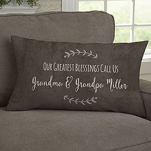 Our Grandchildren Personalized Lumbar Throw Pillow