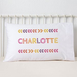 Personalized Kids' Pillowcases - Stencil Girl Name