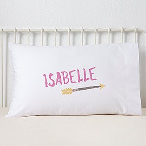 Tribal Arrow Personalized Pillowcase for Girls